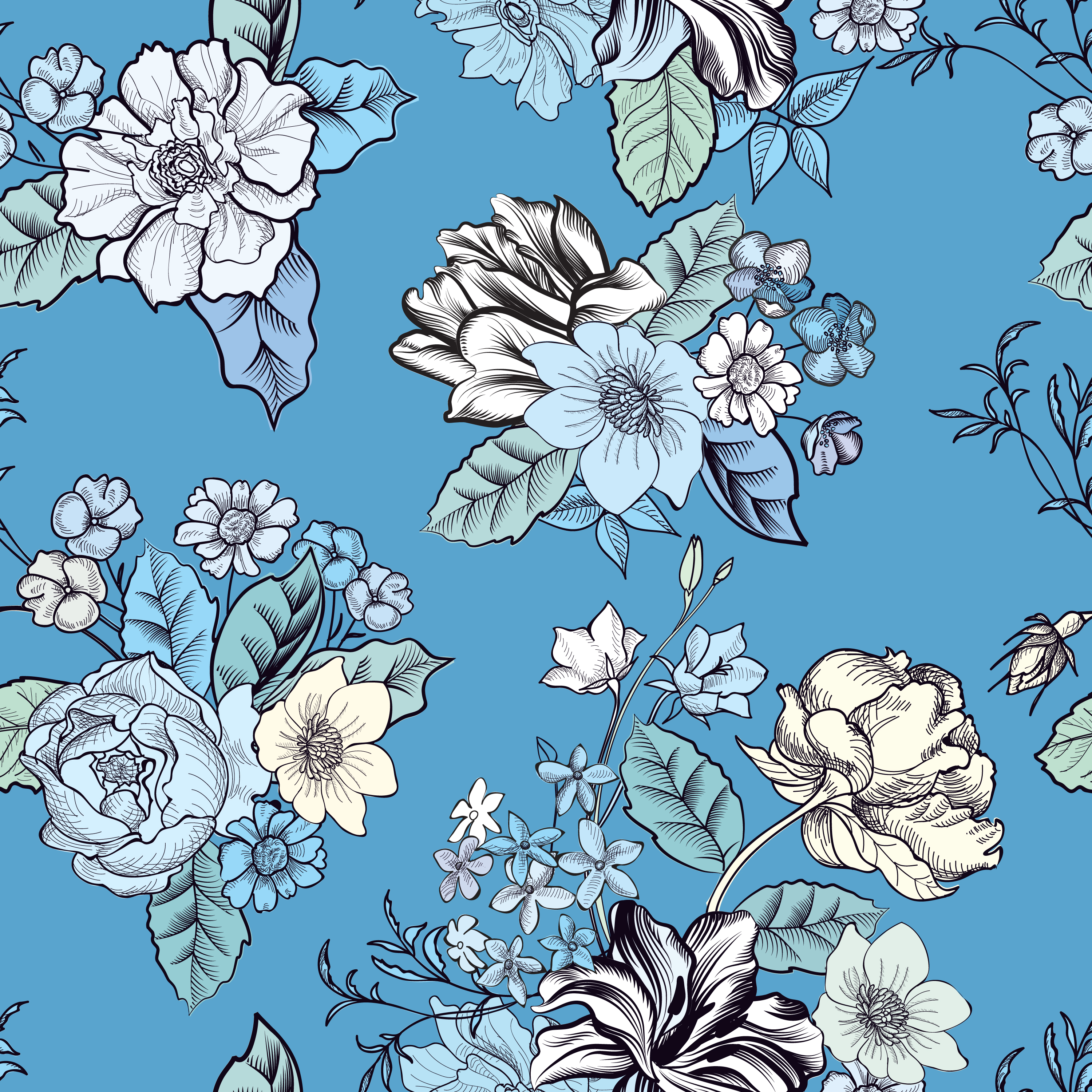 Free Free 144 Flower Svg Pattern SVG PNG EPS DXF File