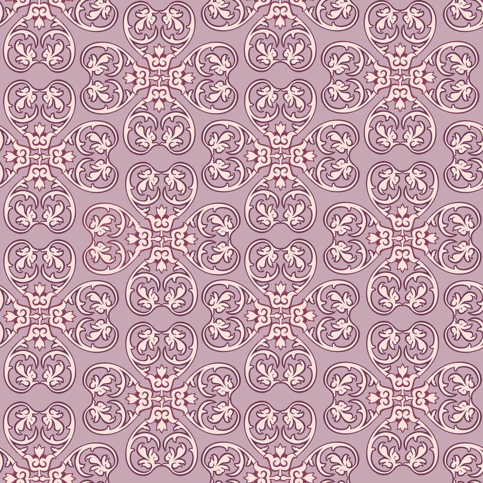 Line floral pattern. Abstract ornament. Brocade seamless background