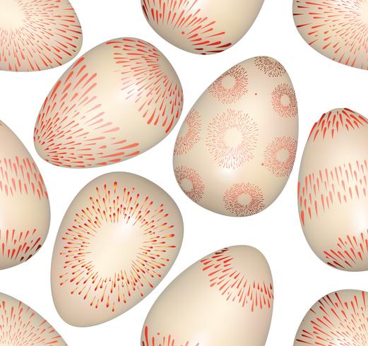 Easter eggs sign seamless pattern. Easter greeting card background vector