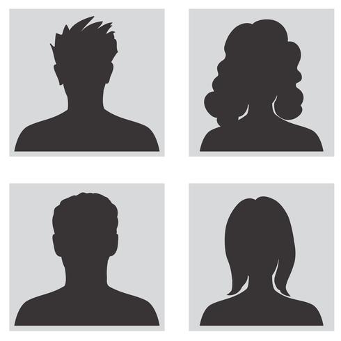 Avatar set. People profile silhouettes vector