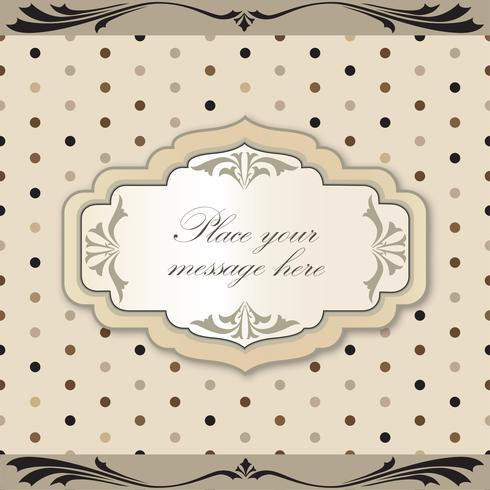 Calligraphic floral frame. Page decor element. Card border vector