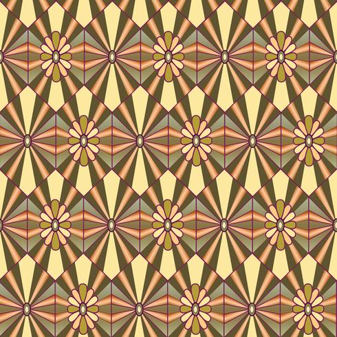 Abstract floral pattern. Stylish geometric seamless ornament vector