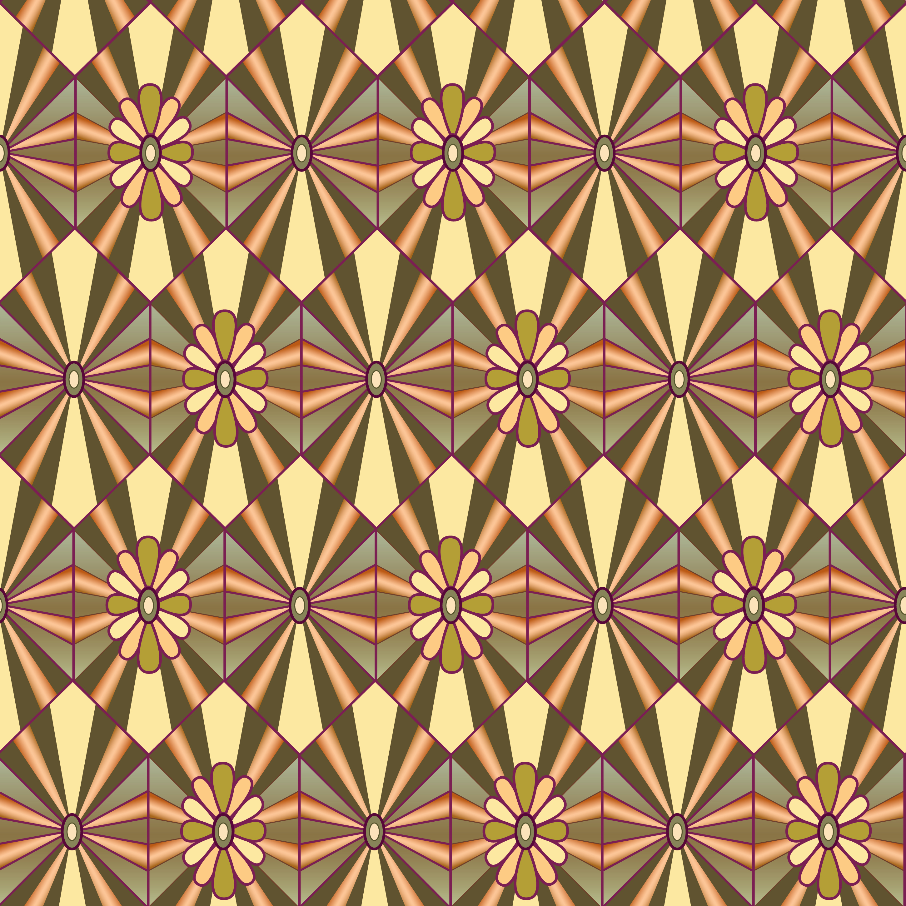 Abstract floral pattern. Stylish geometric seamless ...