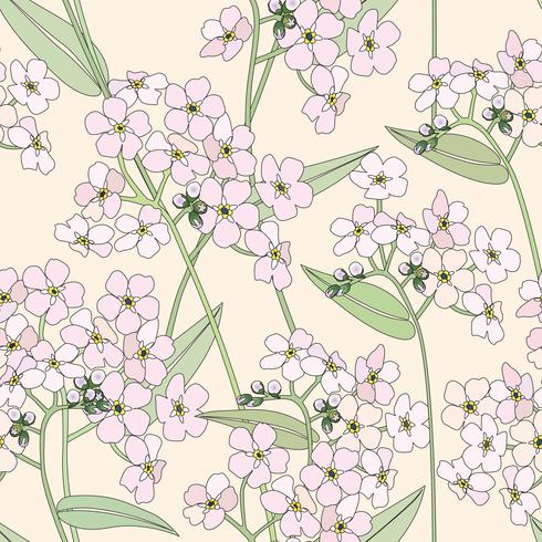 Floral seamless pattern. Flower background. Flourish garden texture vector