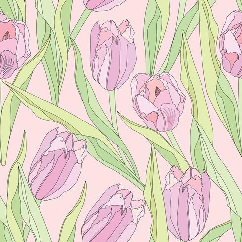 Floral seamless pattern. Flower background. Flourish garden texture vector