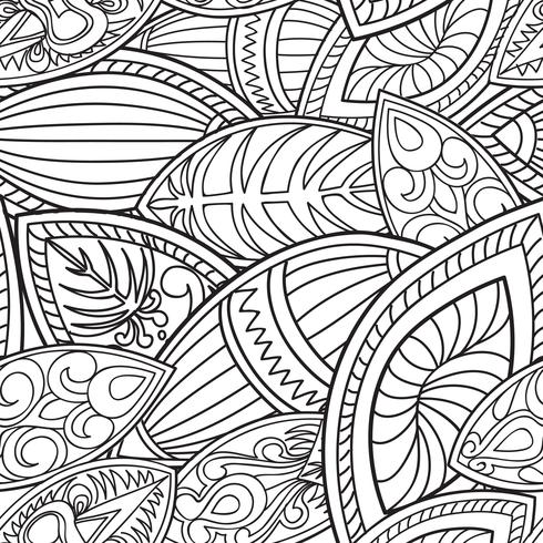 Floral oriental seamless pattern. Abstract Linear ethnic background vector