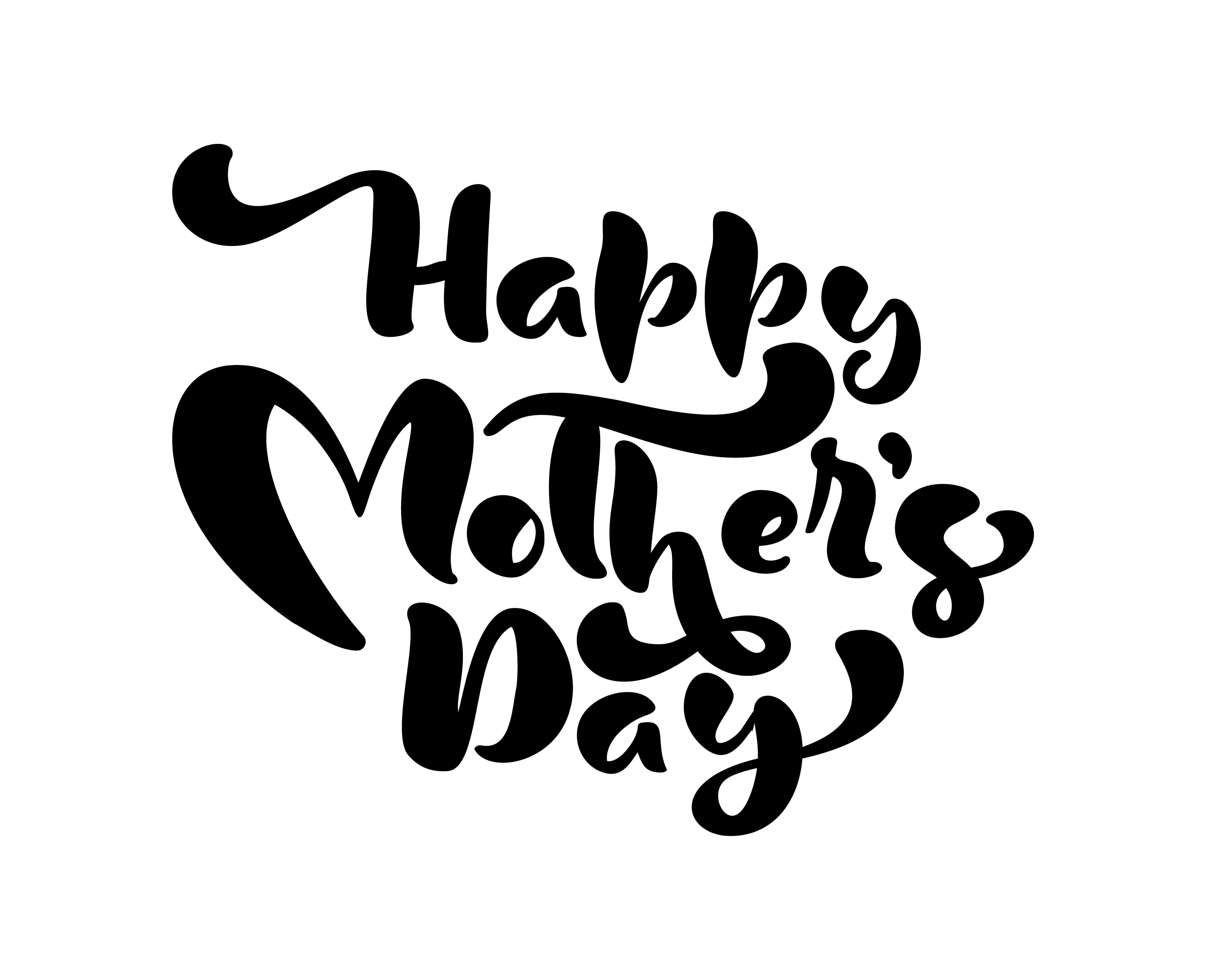 Download Happy Mothers Day pink vector calligraphy hand drawn text ...