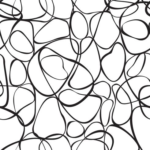 Abstract swirl line seamless pattern. Chaotic flow motion texture. vector