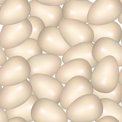 Egg seamless pattern. Farm fresh food ingredients background vector