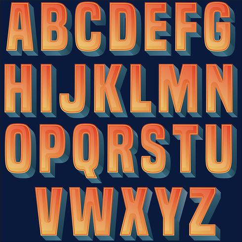 Bold orange typography design vector