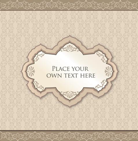 Calligraphic floral frame. Page decor element. Card border vector
