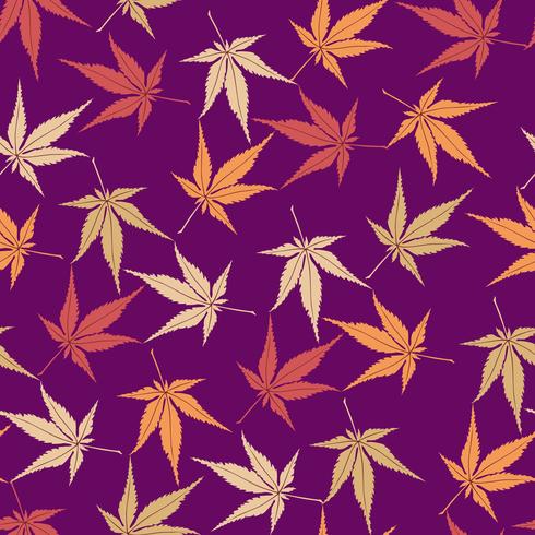 Abstract floral pattern. Leaves swirl seamless backdrop vector