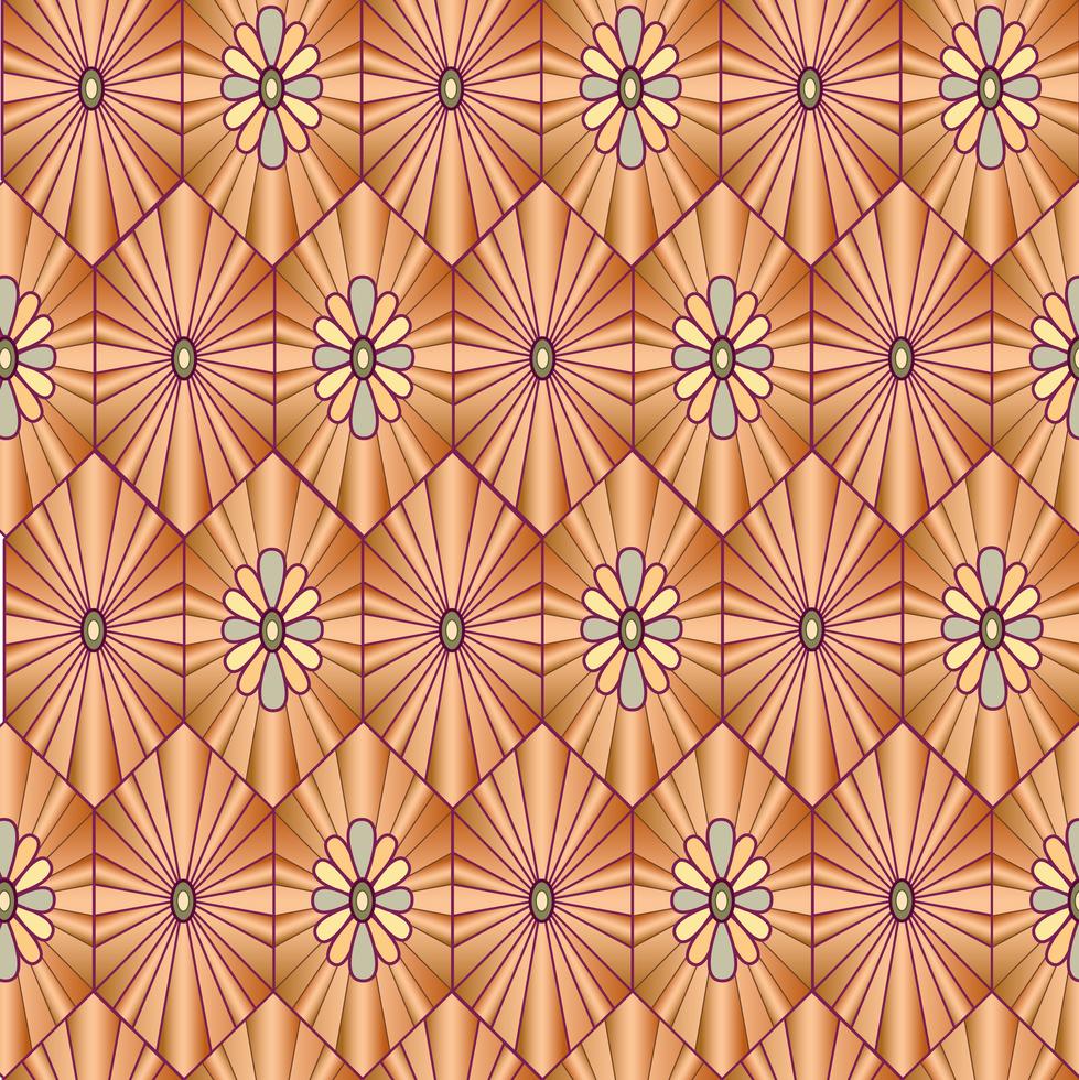 Abstract floral pattern. Stylish geometric seamless ornament vector