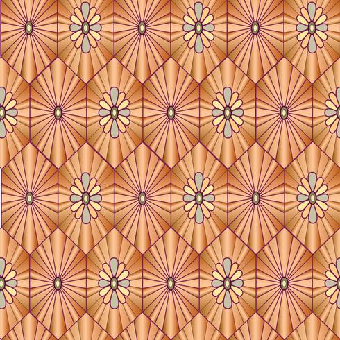 Abstract floral pattern. Stylish geometric seamless ornament vector