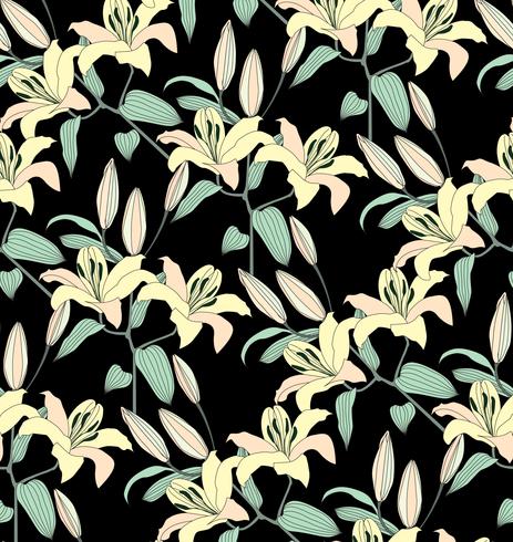 Floral seamless pattern. Flower background. Flourish garden texture vector