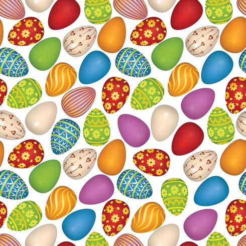 Easter eggs sign seamless pattern. Easter greeting card background vector