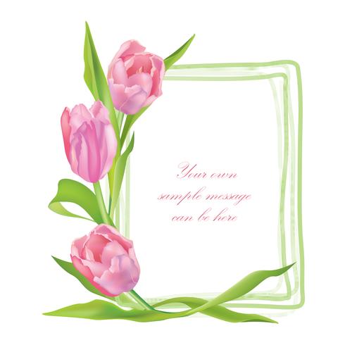 Ramo de flores Marco floral. Fondo de tarjeta de felicitación de verano vector