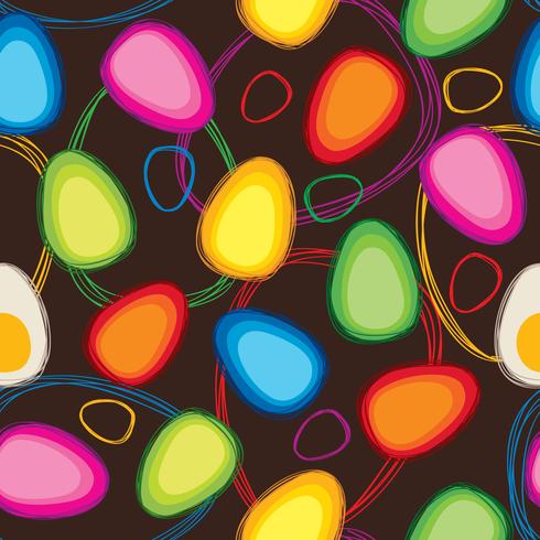 Easter eggs sign seamless pattern. Easter greeting card background vector