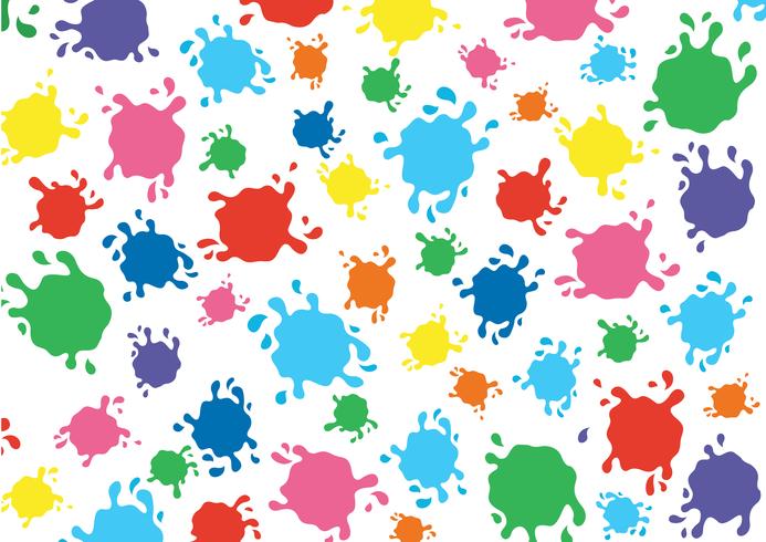 colorful ink splashes background vector 