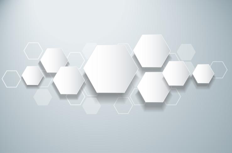 abstract bee hive design  hexagon background vector