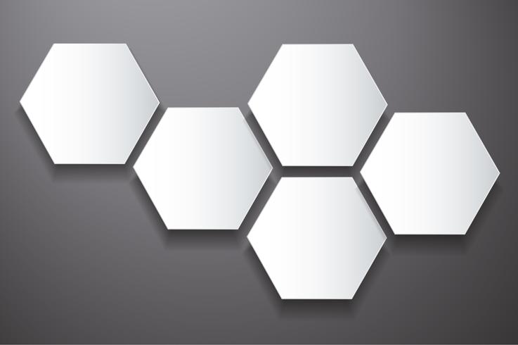 abstract bee hive hexagon and space background vector