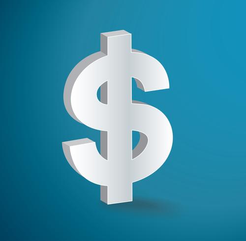 Dollar icon symbol vector