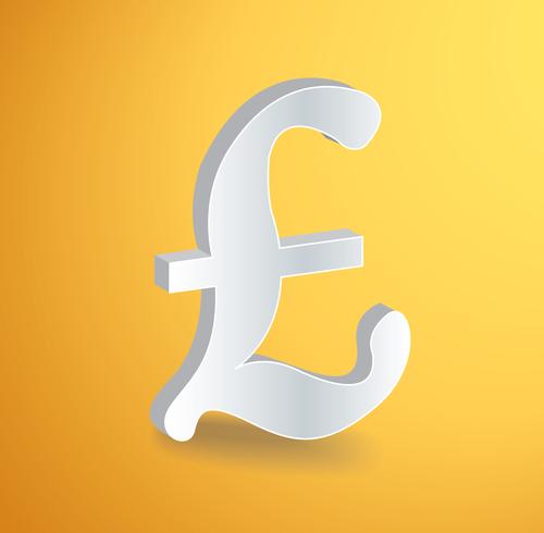 British Pound icon symbol vector