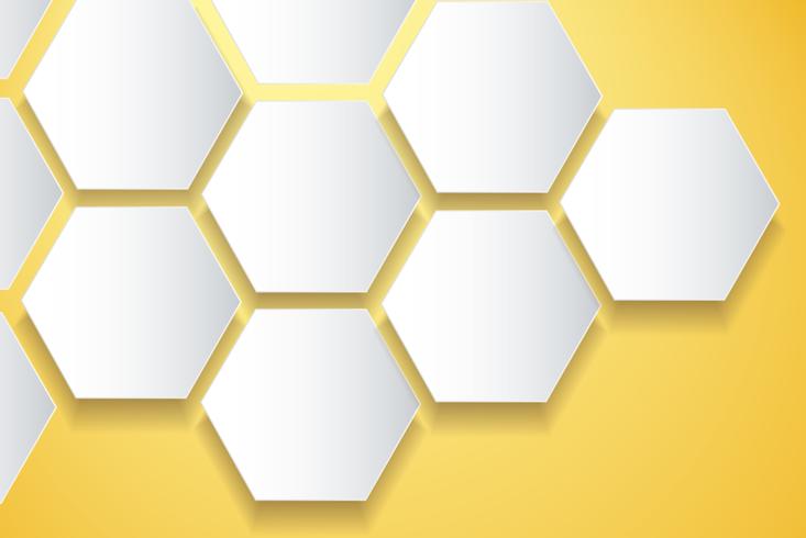 abstract bee hive hexagon and space background  vector