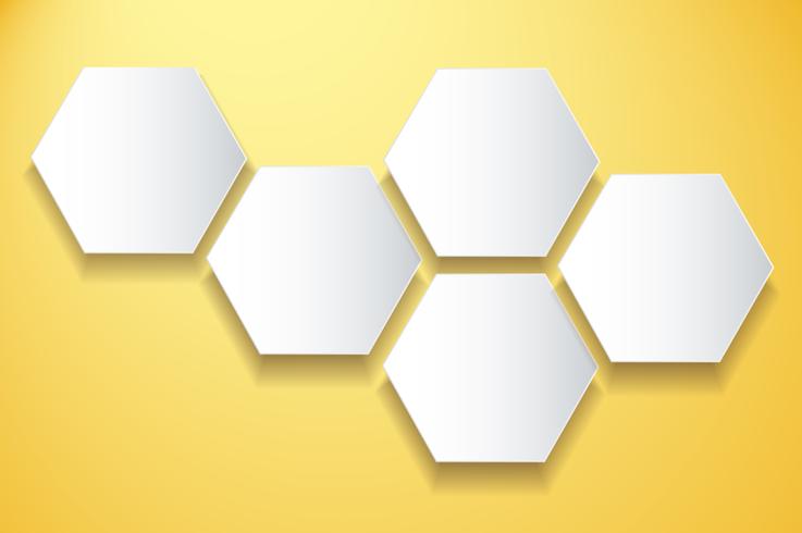 abstract bee hive hexagon and space background vector