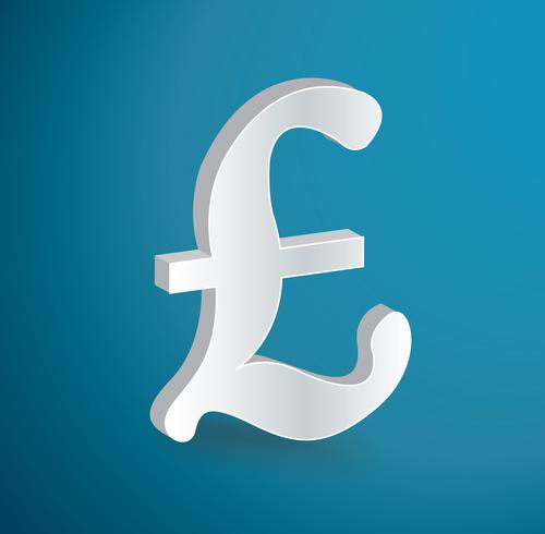 British Pound icon symbol vector