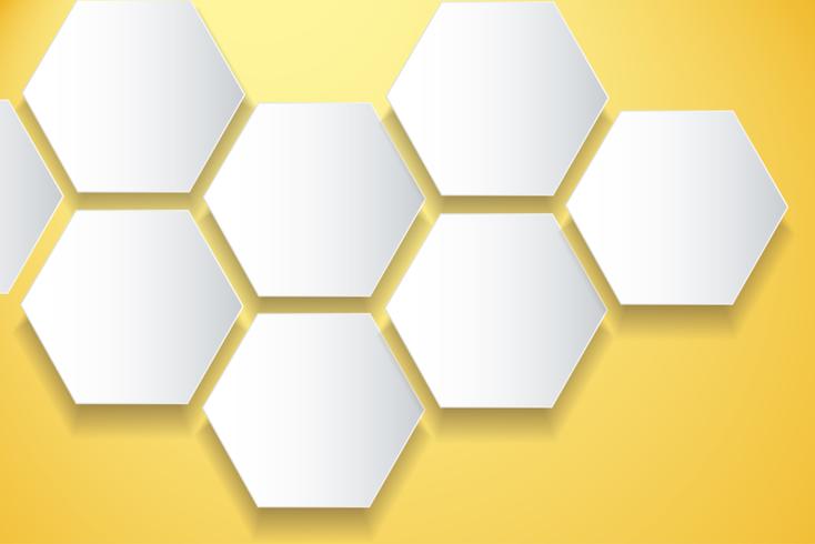 abstract bee hive hexagon and space background vector