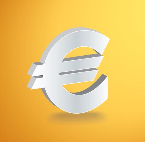 Vector de símbolo de icono de EURO