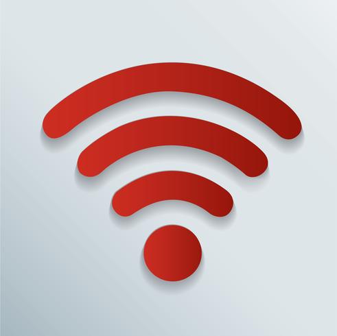 Vector de símbolo de icono inalámbrico y wifi