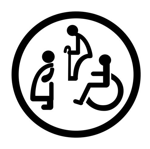 bathroom for persons with disabilities. disabled toilet sign  vector