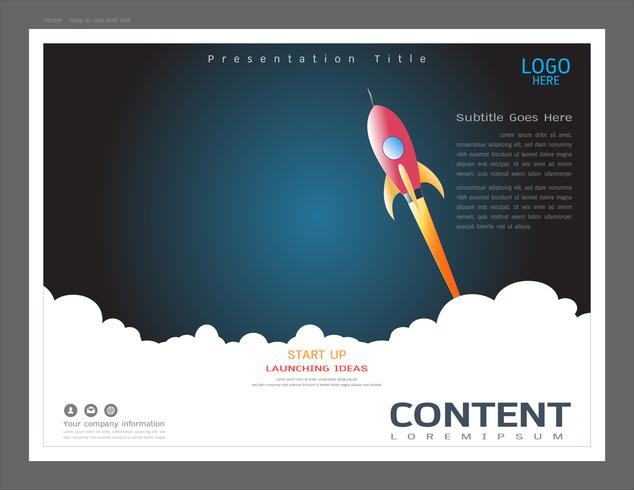 Presentation layout design template, Startup concept. vector