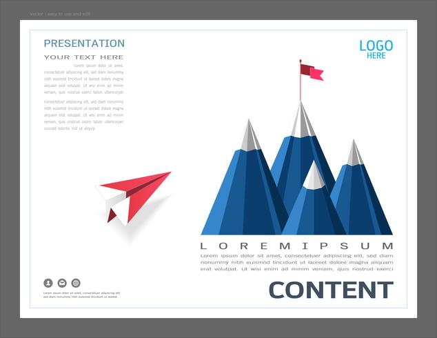 Presentation layout design template, Leadership concept. vector