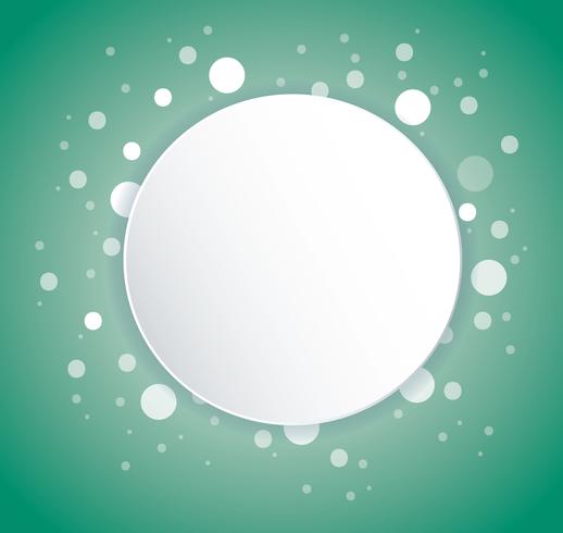 Abstract Green Color Circle Background Vector Illustration