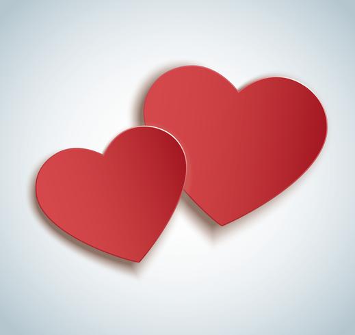 two hearts icon vector. Valentines day background vector