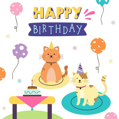 Animal Birthday Vector