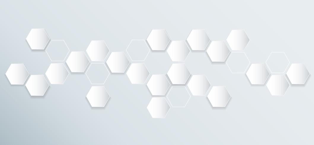 abstract hexagon bee hive background vector