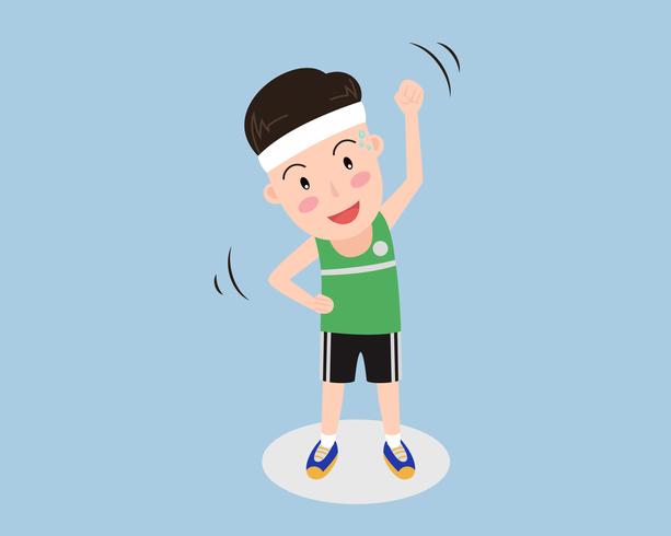 vector illustration a man exercise isolated background