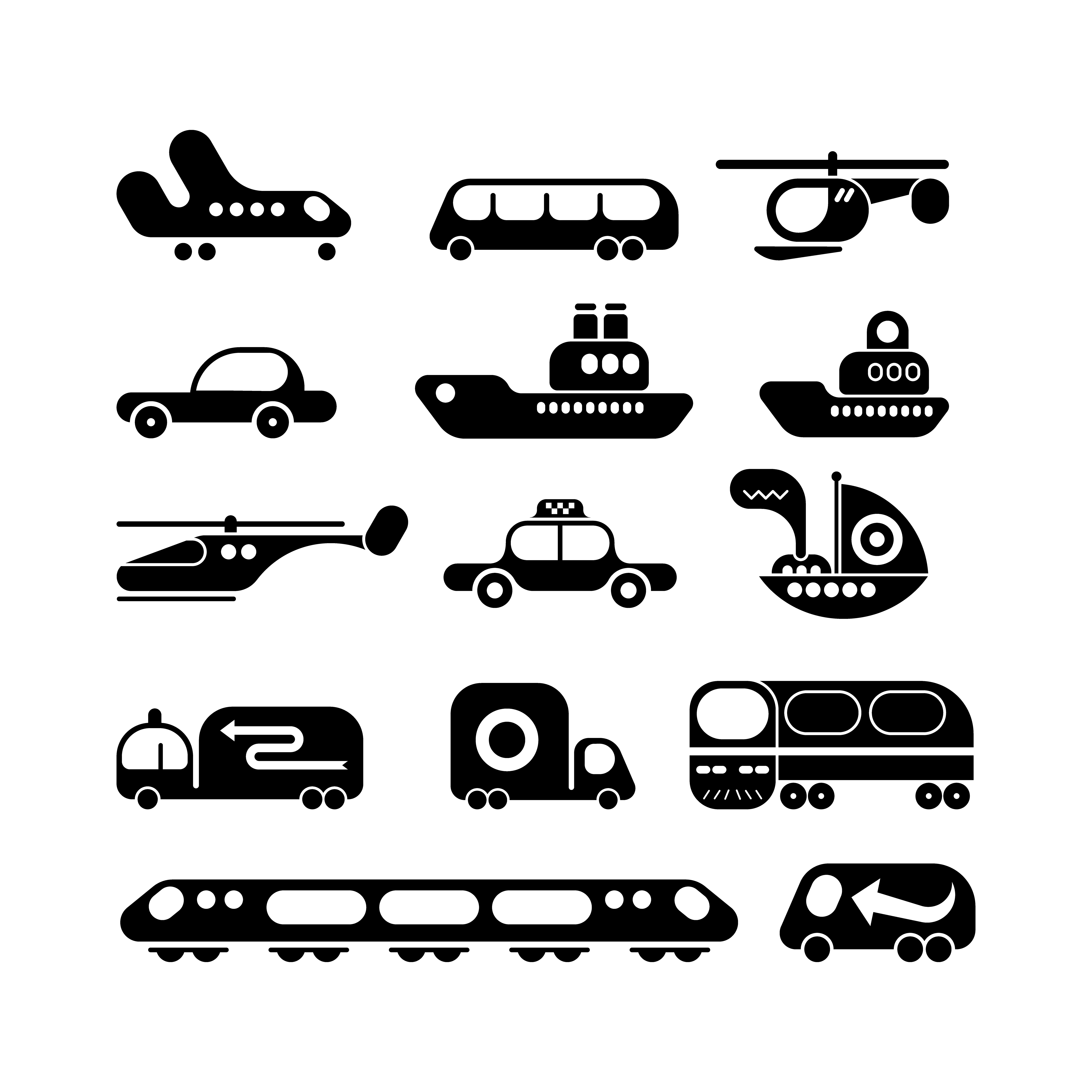Download Transport vector icon set - Download Free Vectors, Clipart Graphics & Vector Art