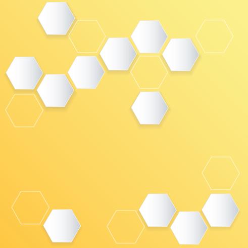 abstract hexagon bee hive background vector