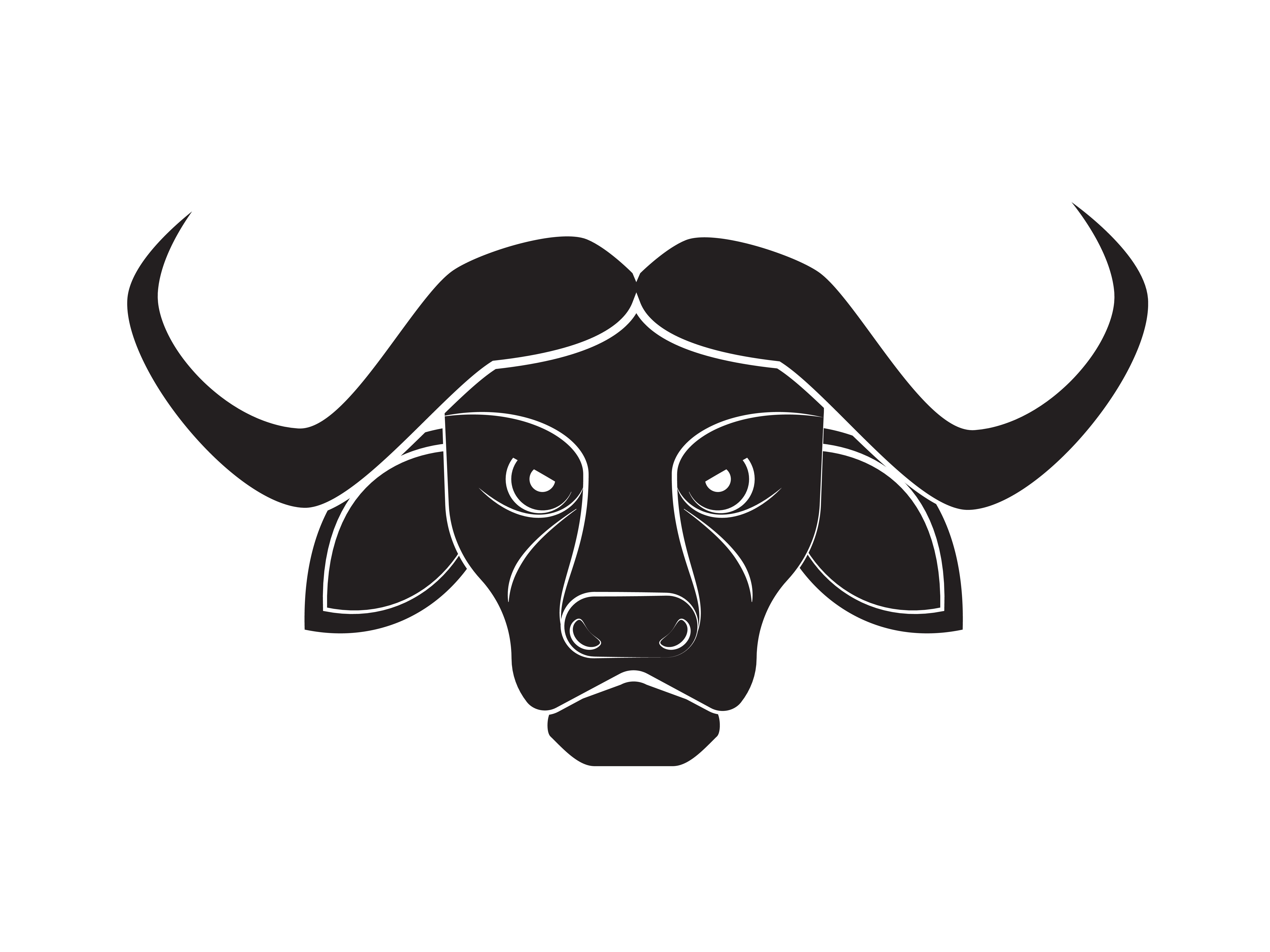 Vector illustration icon buffalo head on white background 531716 Vector