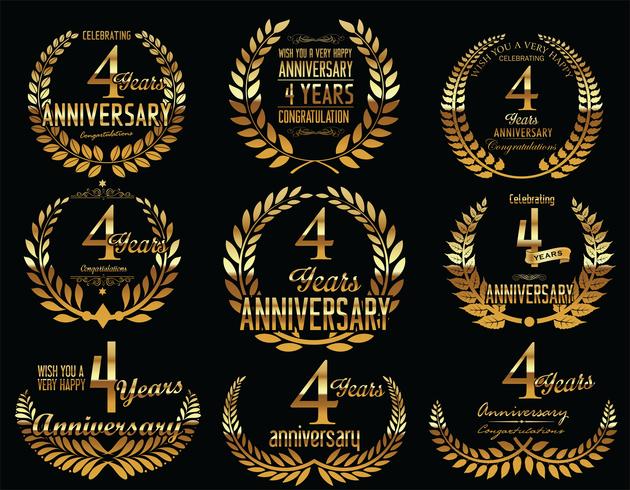 anniversary background vector