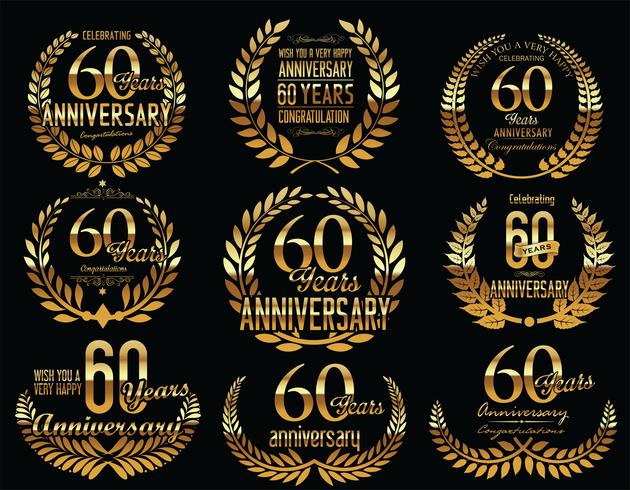 anniversary background vector