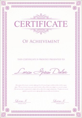 Certificate vector