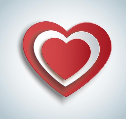heart in heart shape icon. Valentines day background vector