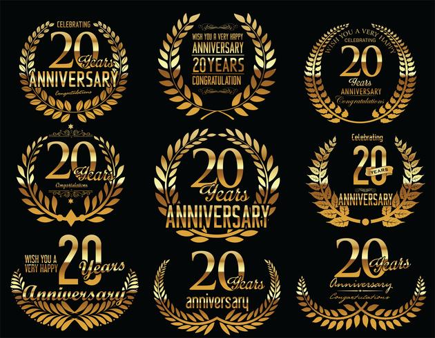 anniversary background vector