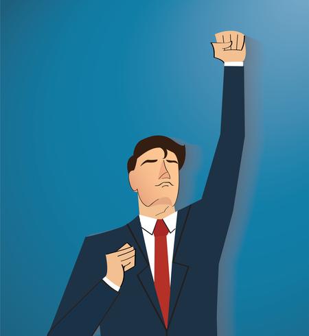 businessman celebrating a successful achievement. Business concept illustration vector